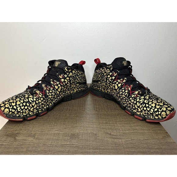 Nike Free Trainer 7.0 Unleashed Speed Gold Cheetah Print Men's 10- 599087-006 - Picture 5 of 8